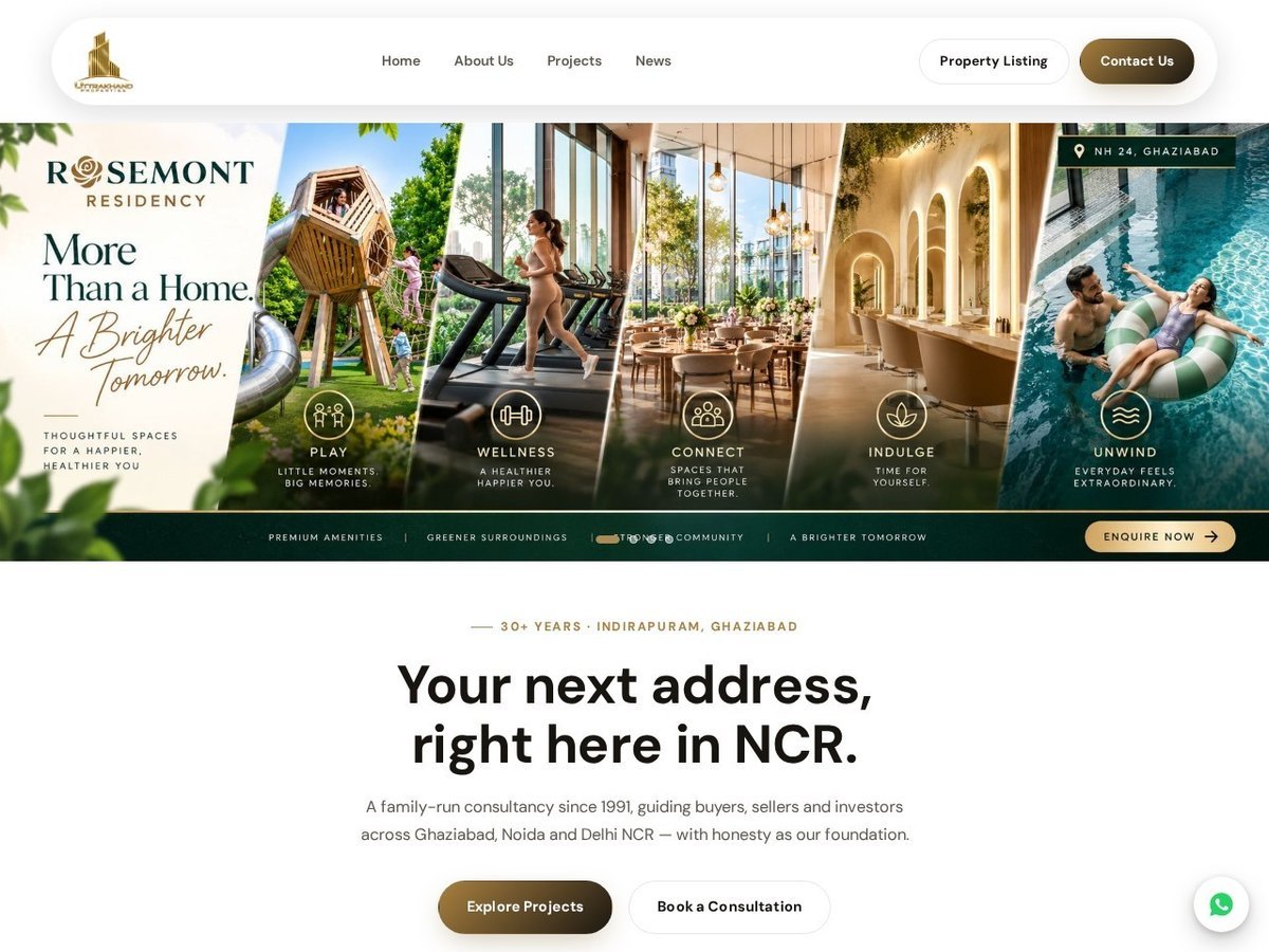 web uttrakhand properties – Vivek Jadli, Graphic Designer in Dehradun, Uttarakhand
